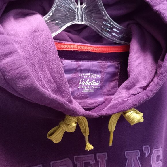 Cabela's Grape Purple Hoodie Sweatshirt Size XL (T-374) - Picture 10 of 11